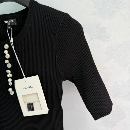 Black Knit Top