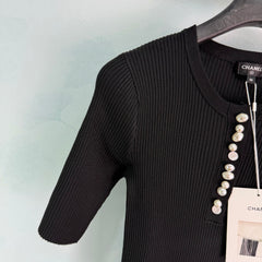 Black Knit Top