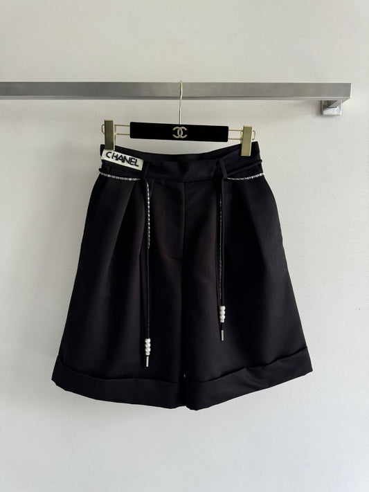 Chain-and-Cord Detail Shorts