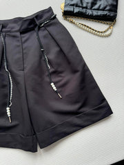 Chain-and-Cord Detail Shorts