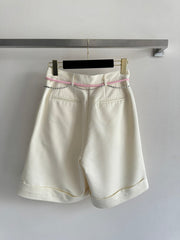 Chain-and-Cord Detail Shorts
