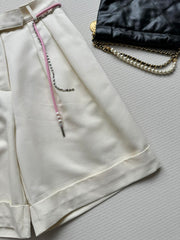Chain-and-Cord Detail Shorts