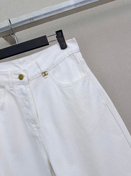High-Waisted Straight-Leg Jeans