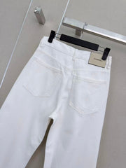 High-Waisted Straight-Leg Jeans