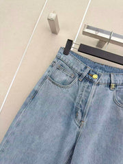 High-Waisted Straight-Leg Jeans