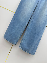 High-waisted wide-leg jeans