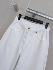 High-waisted wide-leg jeans