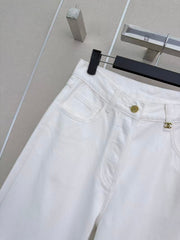 High-waisted wide-leg jeans