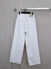 High-waisted wide-leg jeans