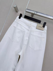 High-waisted wide-leg jeans