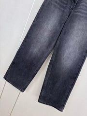 High-waisted wide-leg jeans