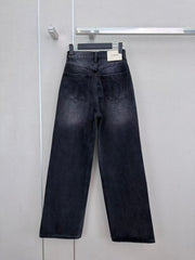 High-waisted wide-leg jeans