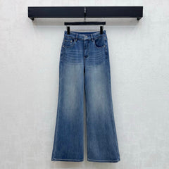 Flared Denim Trousers