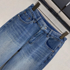 Flared Denim Trousers