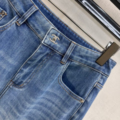 Flared Denim Trousers