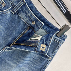 Distressed Denim Shorts
