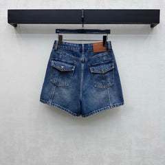 Distressed Denim Shorts