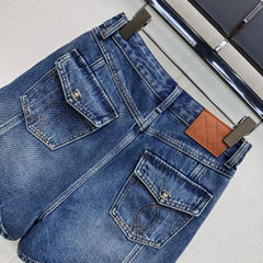 Distressed Denim Shorts
