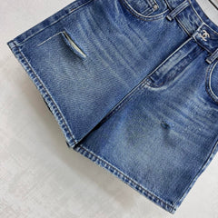 Distressed Denim Shorts