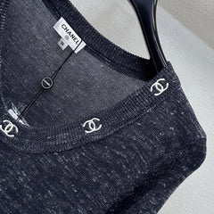 Embroidered Long-Sleeve Knit Top