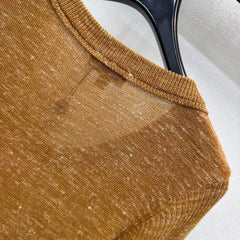Embroidered Long-Sleeve Knit Top