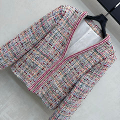 Multicolor V-Neck Jacket
