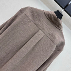 Embroidered Long-Sleeve Shirt with Collar