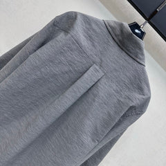 Embroidered Long-Sleeve Shirt with Collar