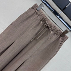 Drawstring Wide-Leg Trousers