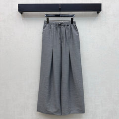 Drawstring Wide-Leg Trousers