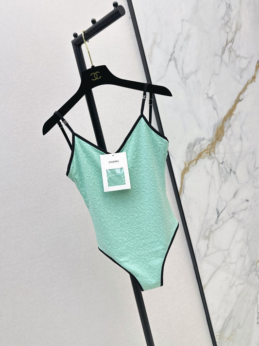 Spaghetti-strap one-piece swimsuit