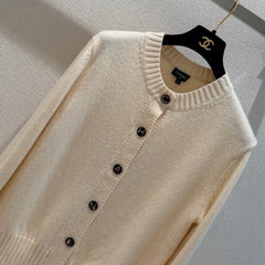 Cashmere-Blend Knit Cardigan