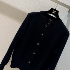 Cashmere-Blend Knit Cardigan