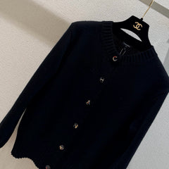 Cashmere-Blend Knit Cardigan