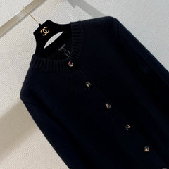 Cashmere-Blend Knit Cardigan