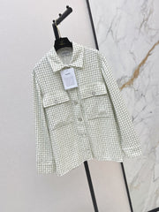 Knitted Tweed Shirt-Style Jacket