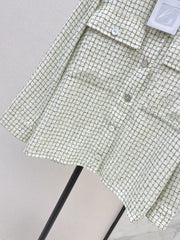 Knitted Tweed Shirt-Style Jacket