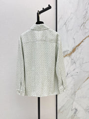 Knitted Tweed Shirt-Style Jacket