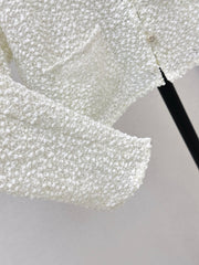 White Sequined Cropped Jacket