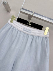 Elastic-waist shorts