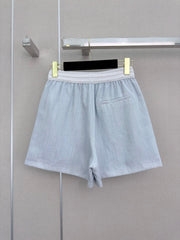 Elastic-waist shorts