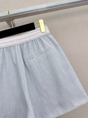 Elastic-waist shorts