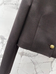 Beige Half-Zip Knit Top