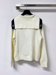 Sailor-collar cardigan