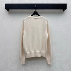 Letter-Button Knit Cardigan