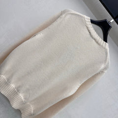Letter-Button Knit Cardigan