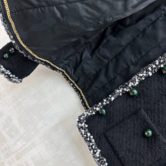 Webbing-Trimmed Tweed Jacket