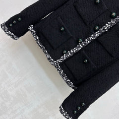 Webbing-Trimmed Tweed Jacket