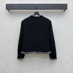 Webbing-Trimmed Tweed Jacket