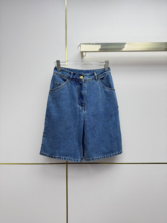 Embroidered Straight-Leg Denim Trousers